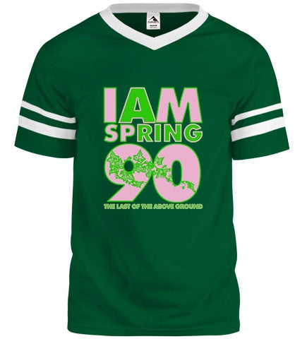 AKA Green Spring 90 Shirt (White Stripes)